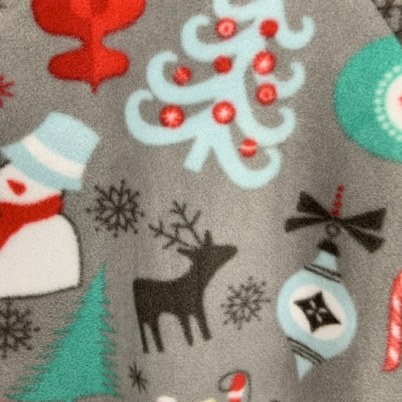 Footed Christmas Pijama Man Gray Sz: S - Picture 2 of 6
